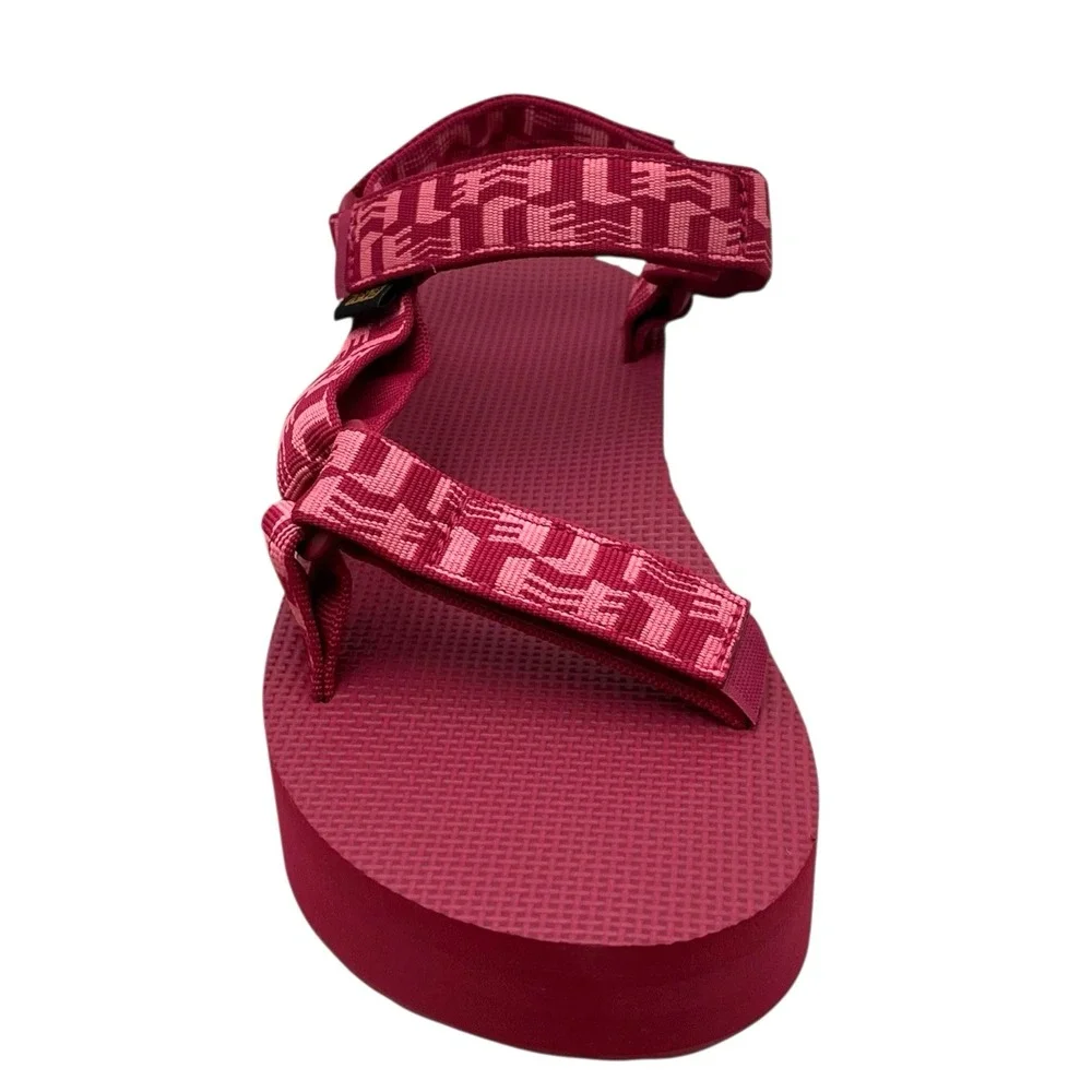 Teva Flatform Universal Womens Sport Platform Sandals 7 Glisten Cherries Jubilee